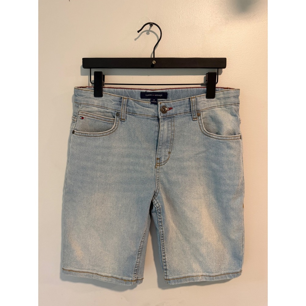 Tommy Hilfiger Mens Light Wash Denim Shorts Size‎ 18 Blue Casual Jean Shorts